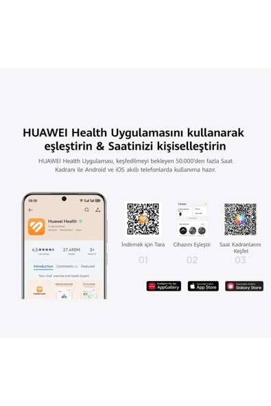 Huawei WATCH Fit 4 (HUAWEI Türkiye Garantili) - Beyaz - 8
