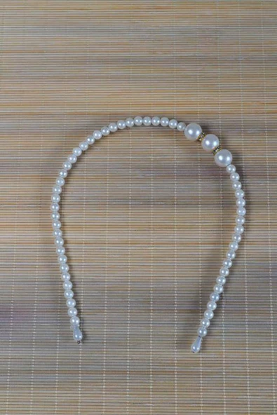 Kız Çocuk Renkli Boncuklu Taç Beyaz 10 Adet ürün görseli