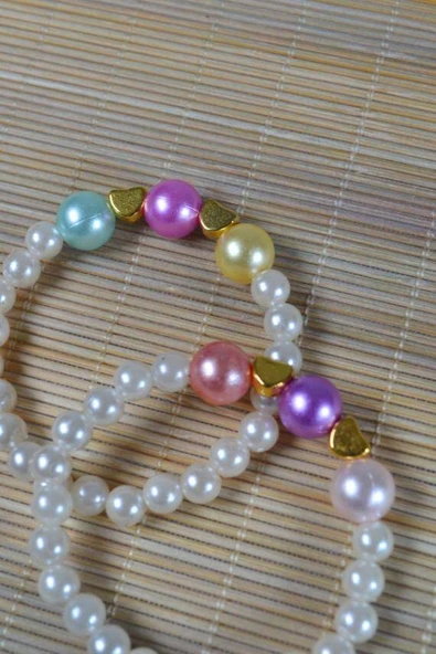 İnci Çocuk Bileklik Pembe 10 Adet ürün görseli 1