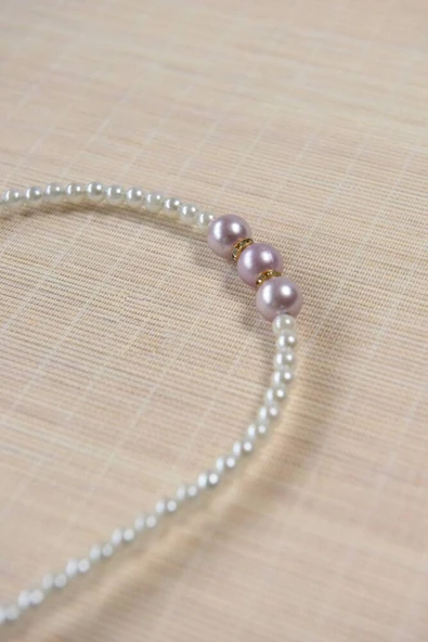 Kız Çocuk Renkli Boncuklu Taç Lila 10 Adet - Resim 2