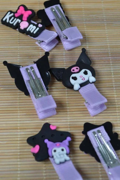 Desenli Çıtçıtlı Çocuk Tokası Siyah - Resim 2