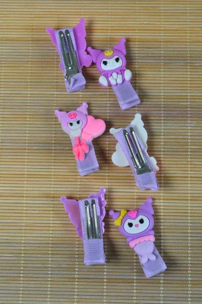 Desenli Çıtçıtlı Çocuk Tokası Lila - Resim 2