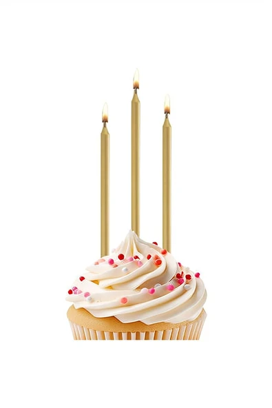 Alsepeteavm Gold Birthday Candle 18cm