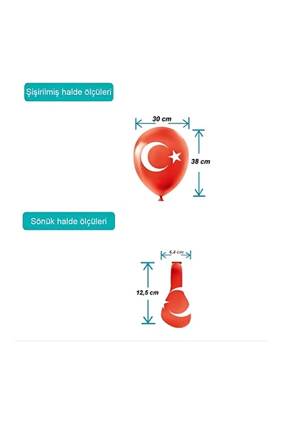 Alsepeteavm Ay Yıldız Baskılı Pastel Balon 11"