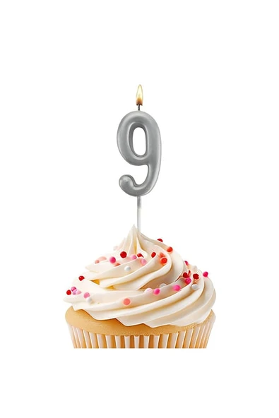 Alsepeteavm Silver Stick Numeral Candles 7cm No: 9