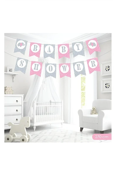 Alsepeteavm Baby Shower Pembe Harf Afiş