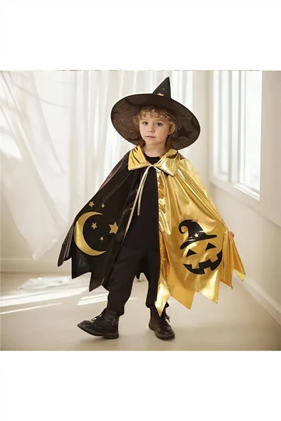 Alsepeteavm Witch Cape And Wizard Hat Set