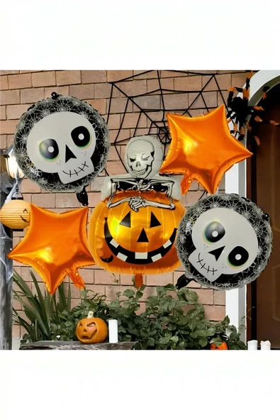 Alsepeteavm Halloween Foil Balloon Set - Skeleton