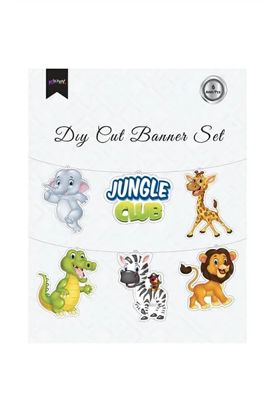 Alsepeteavm Jungle Club Paper Die Cut Banner Set