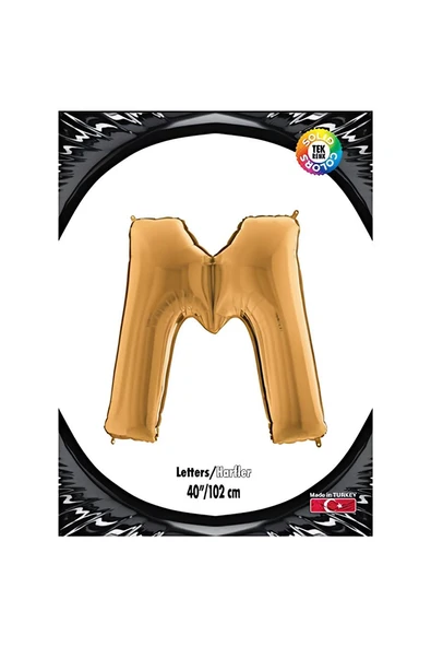 Alsepeteavm M Harf Altın Folyo Balon 40"