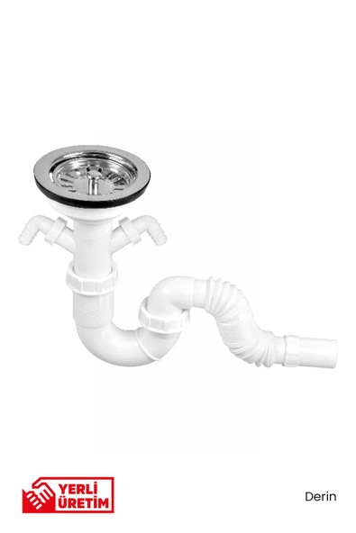 S Tekli Çöpmak Sifonu - Körüklü Derin Çift Rekorlu - Resim 2