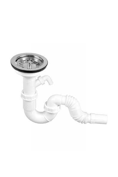 S Tekli Çöpmak Sifonu - Körüklü Derin  Tek Rekorlu ürün görseli