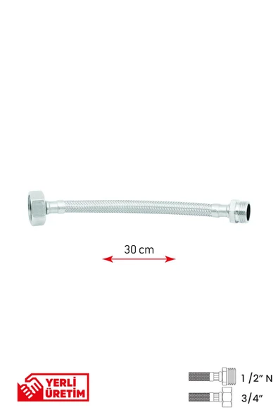 Bağlantı Hortumu 1/2' N ' -3/4'  30 cm - Resim 2