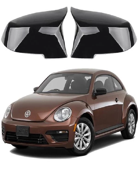 Volkswagen Beetle 11-19 Araca Özel Batman Yarasa Ayna Kapağı Pianoblack ürün görseli 1