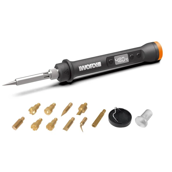 WORX WX744.9 MAKERX 20Volt Profesyonel Dijital Lehim Tabancası + 12 Aksesuar (Akü Dahil Değildir) - 6