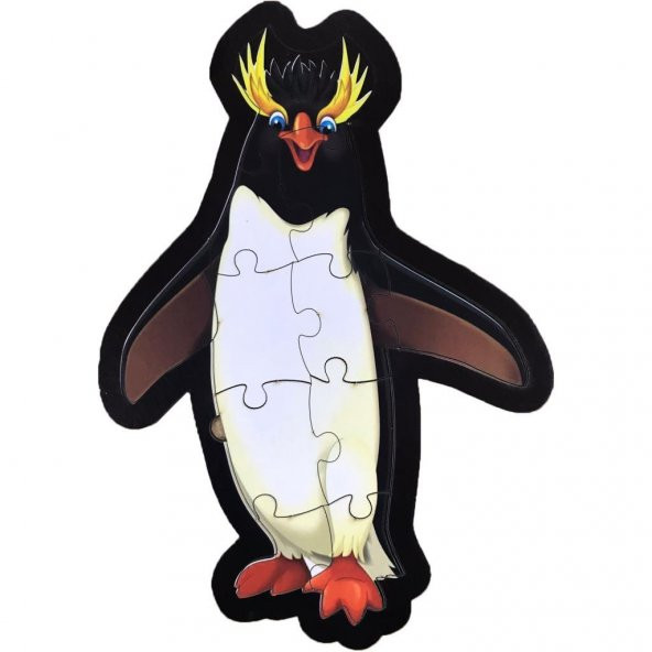 Farbu Oyuncak Penguen 12 Pcs Eğitici Ahşap Puzzle FBP37 - 1