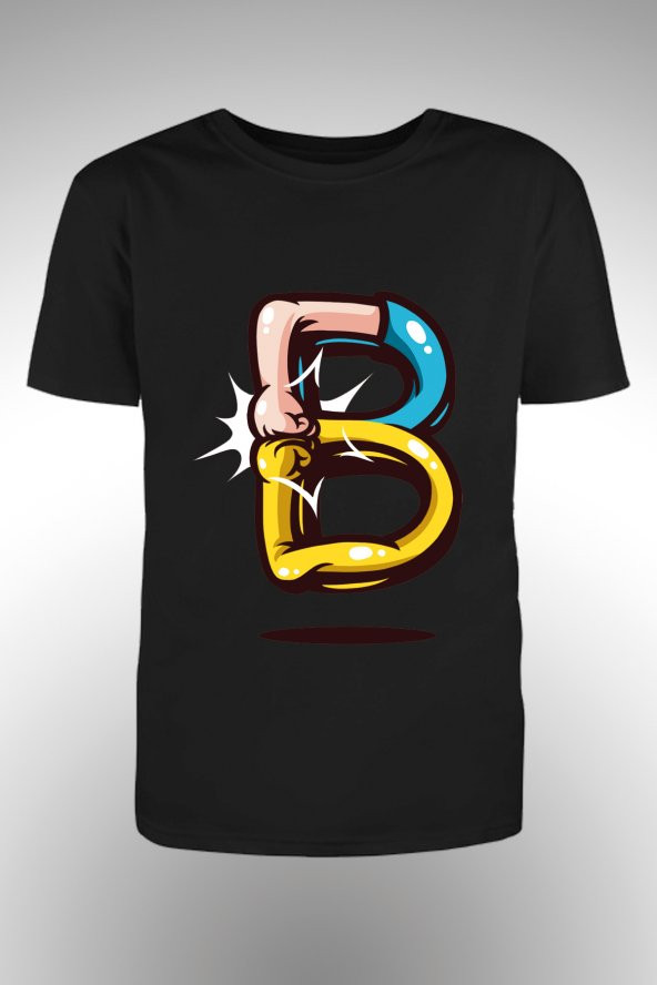 B Harfi Baskılı Tshirt