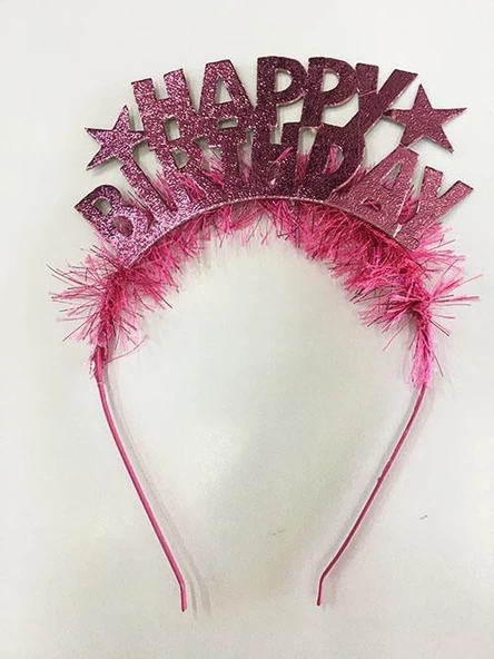 Alsepeteavm Altın Renk Happy Birthday Yazılı Doğum Günü Tacı 60 cm
