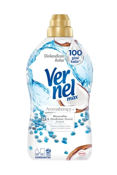 Vernel Max Mineraller ve Hindistan Cevizi 1.44 lt 60 Yıkama Çamaşır Yumuşatıcı