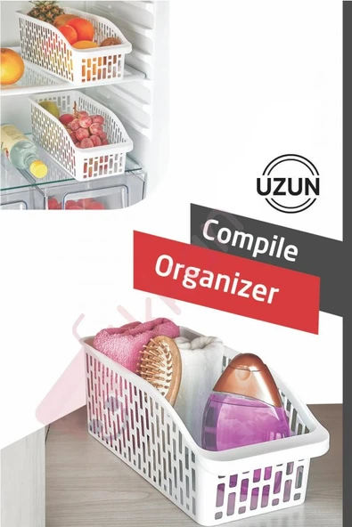 3 Adet Büyük Boy Buzdolabı Düzenleyici Sebze Meyve Sepeti Mutfak Banyo Tezgah Altı Üstü Organizer