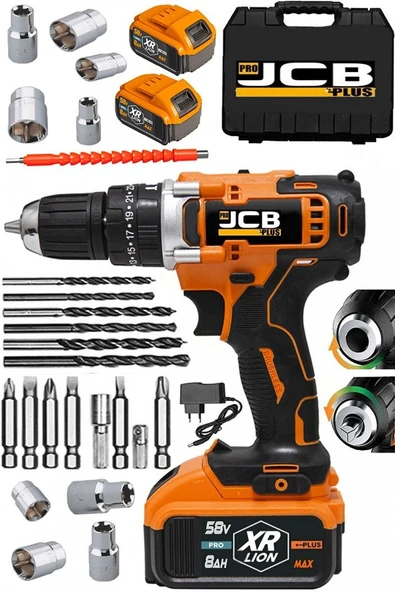 ProJcb Plus American G 5800 Orange Galaxy Series Lithium Samsung Çift Akülü Matkap + Usta Set