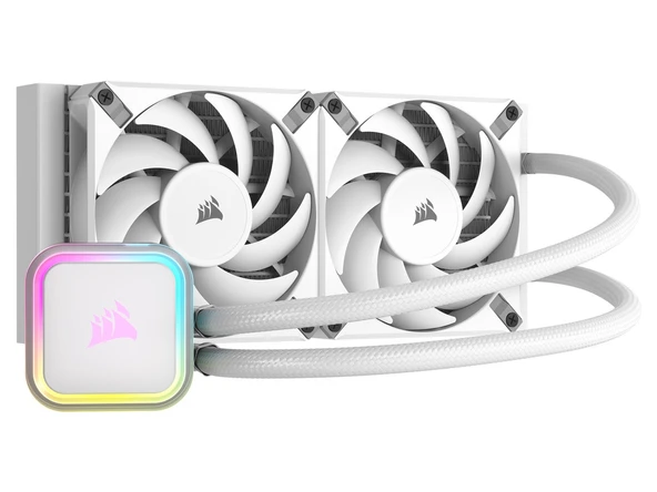 Corsair iCUE H100i RGB Elite White 240 mm Intel(1700p/1851p)-AMD Uyumlu Sıvı Soğutucu
