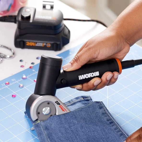WORX WX745.9 MAKERX 20Volt Profesyonel 38mm Kumaş, Deri, Karton Kesici (Akü Dahil Değildir) - 9
