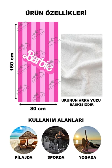 Dekoratif Modern Desenli Plaj Deniz Havlusu Peştamal 80x160 CM PİKA24 RENKLİ 80 X 160 - 2