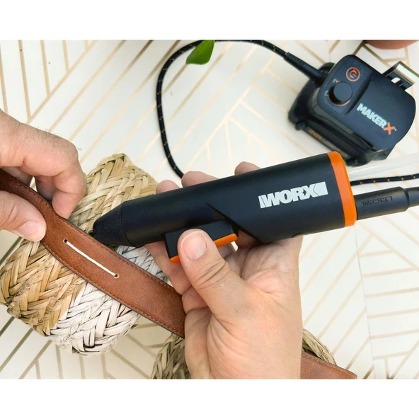 WORX WX746.9 MAKERX 20Volt Profesyonel Sıcak Mum Silikon Tabancası + 10 Silikon (Akü Dahil Değildir) - 10