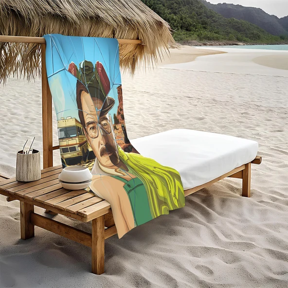 Dekoratif Modern Desenli Plaj Deniz Havlusu Peştamal 80x160 CM PİKA14 RENKLİ 80 X 160
