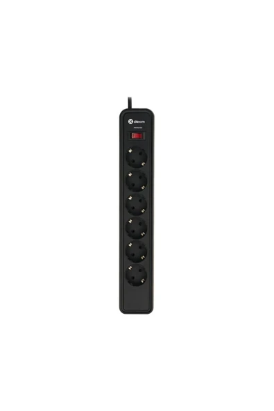 Dexim Akım Korumalı Priz 6'lı, 1,8 Metre, Anahtarlı, Dcp006