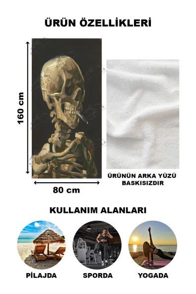 Dekoratif Modern Desenli Plaj Deniz Havlusu Peştamal 80x160 CM PİKA12 RENKLİ 80 X 160 - 2