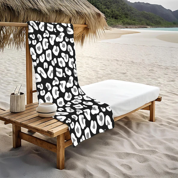 Dekoratif Modern Desenli Plaj Deniz Havlusu Peştamal 80x160 CM PİKA26 RENKLİ 80 X 160