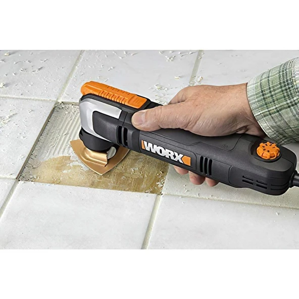 WORX WX686 250Watt Profesyonel Çok Amaçlı Devir Ayarlı Kesme Raspalama ve Zımpara + 19 Adet Aksesuar - 6