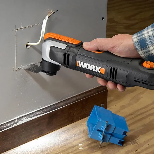 WORX WX686 250Watt Profesyonel Çok Amaçlı Devir Ayarlı Kesme Raspalama ve Zımpara + 19 Adet Aksesuar - 3