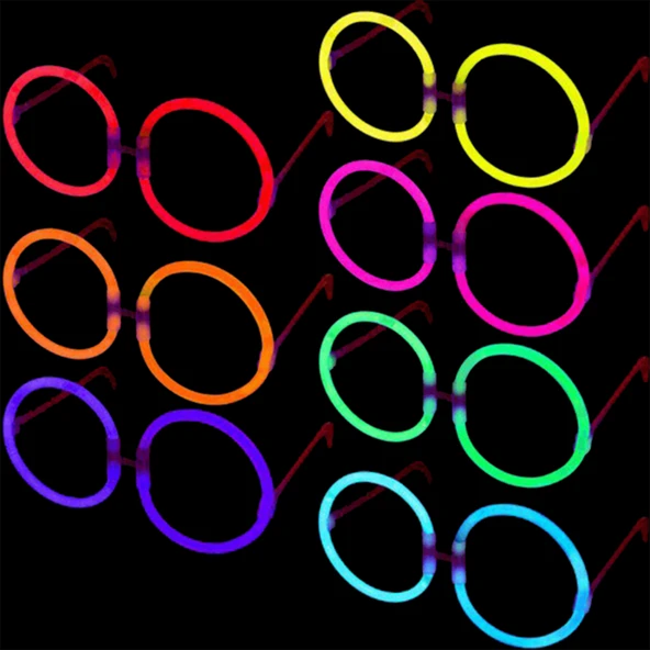 Alsepeteavm Glow  Yıldız Kolye - Glow Kolye - Glow Stick Partisi Yıldız Kolye 6 Adet