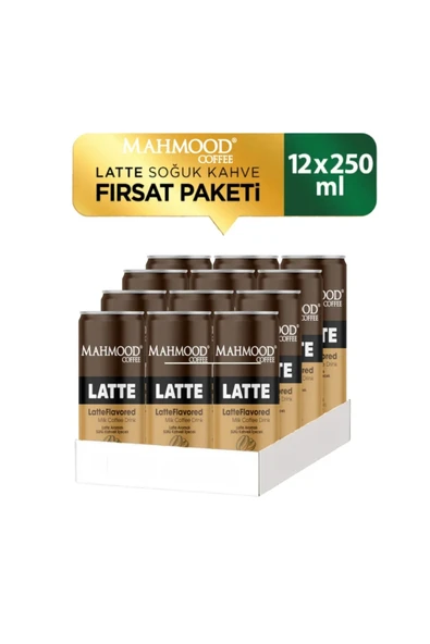 Mahmood Coffee Soğuk Kahve Latte 250 ml x 12 Adet