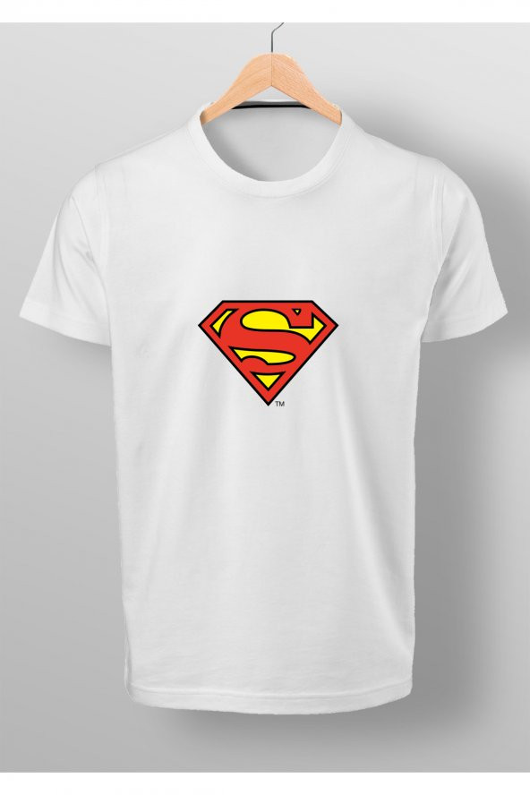 Süper Kahraman Logolu Baskılı T-shirt