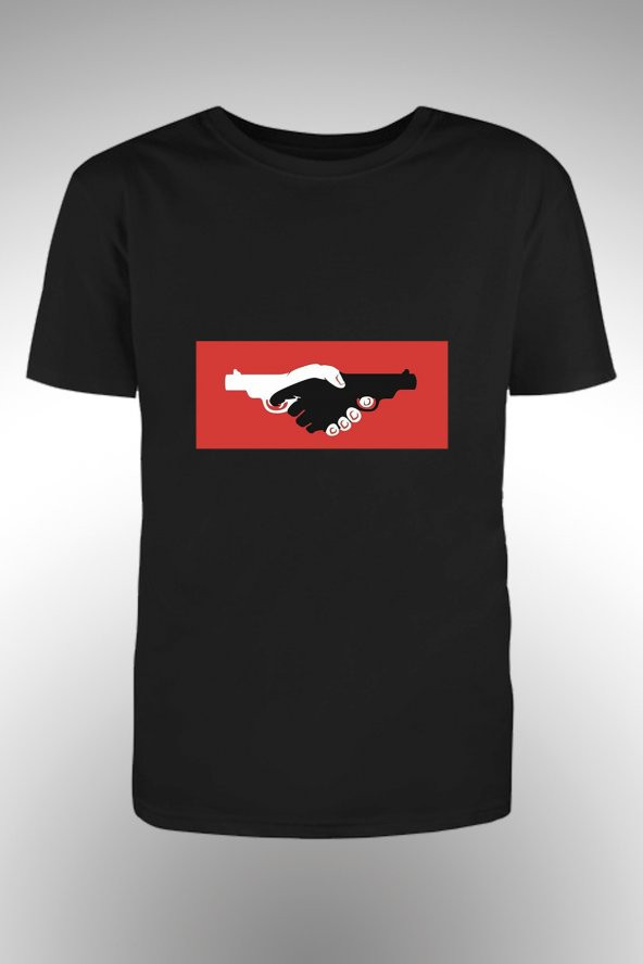 Sıkışan El Baskılı t-shirt