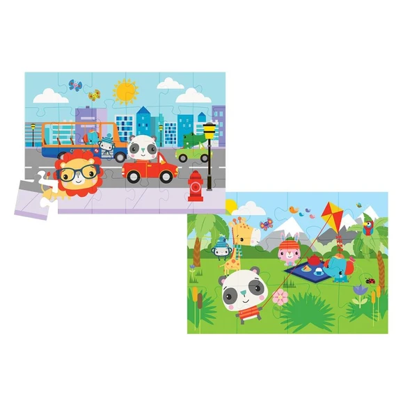 FP 13407 Fisher Price Baby Puzzle City Fun Picnic 2In1 - 2