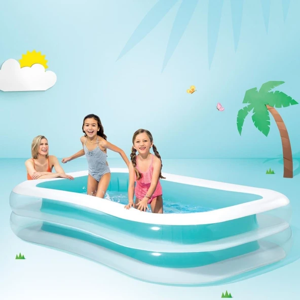 Şişme Aile Havuzu - Intex - Şeffaf - 262 x 175 x 56cm (56483) - 3