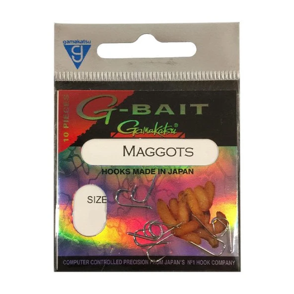 Gamakatsu G-Bait Maggots NO:10 Nikel Olta İğnesi 10Adet