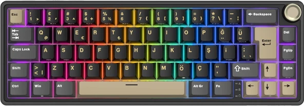 Royal Kludge R65 Phantom RGB Türkçe Kablolu Gaming Klavye