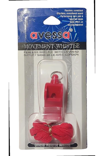 AVESSA DK-10-RED İPLİ DÜDÜK KIRMIZI RENK