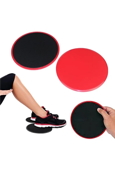 Alsepeteavm SLİDE DİSK AVESSA EGZERSİZ VE PLATES DİSKİ RENKLİ KUTU KIRMIZI