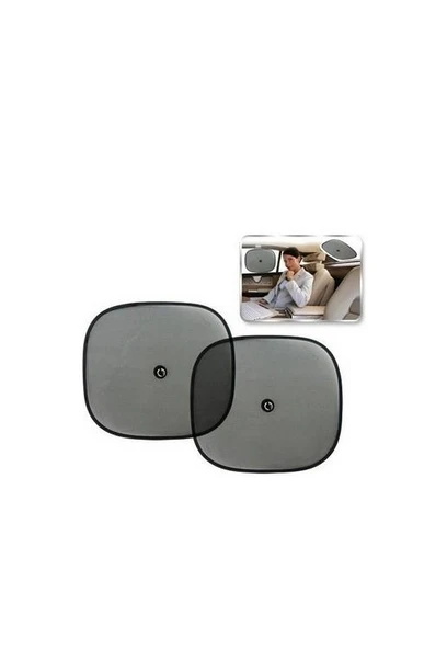 Zhltools Vantuzlu Ayakla Cama Yapışan Yan Cam Güneşlik 2 Adet 44x36cm - 4
