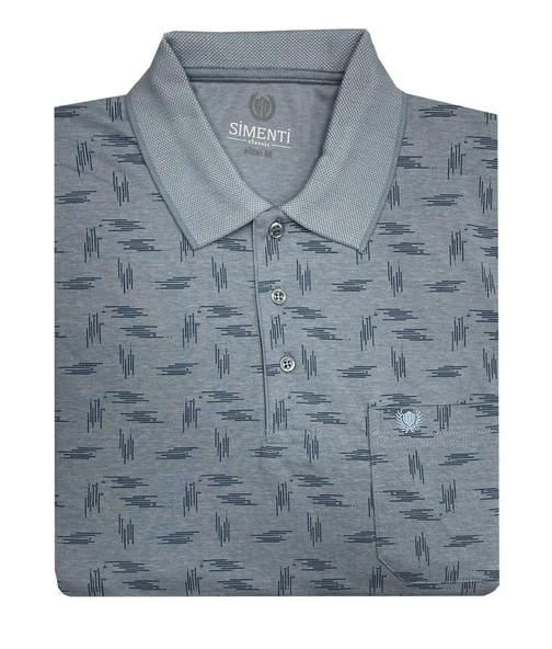 Simenti Yakalı Klasik Fit Kısa Kol Erkek Tişört 7286 - 4