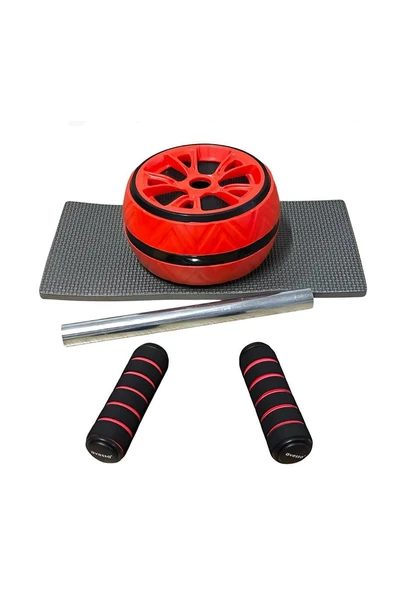 Alsepeteavm AVESSA EW-10 RED-BLACK EGZERSİZ TEKERİ KIRMIZI-SİYAH