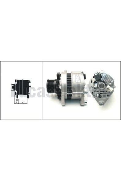 LUCAS ALTERNATOR 12V 80A TURK TRAKTOR 8 KANAL - LUCAS 619 204 68
