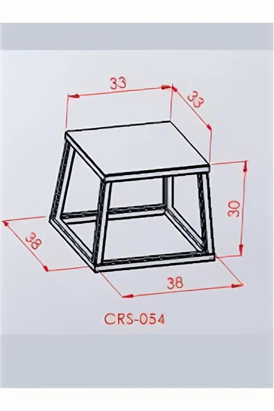 Alsepeteavm PİYOMETRİK METAL SEHPA 30 CM CRS-054